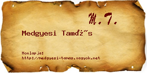 Medgyesi Tamás névjegykártya